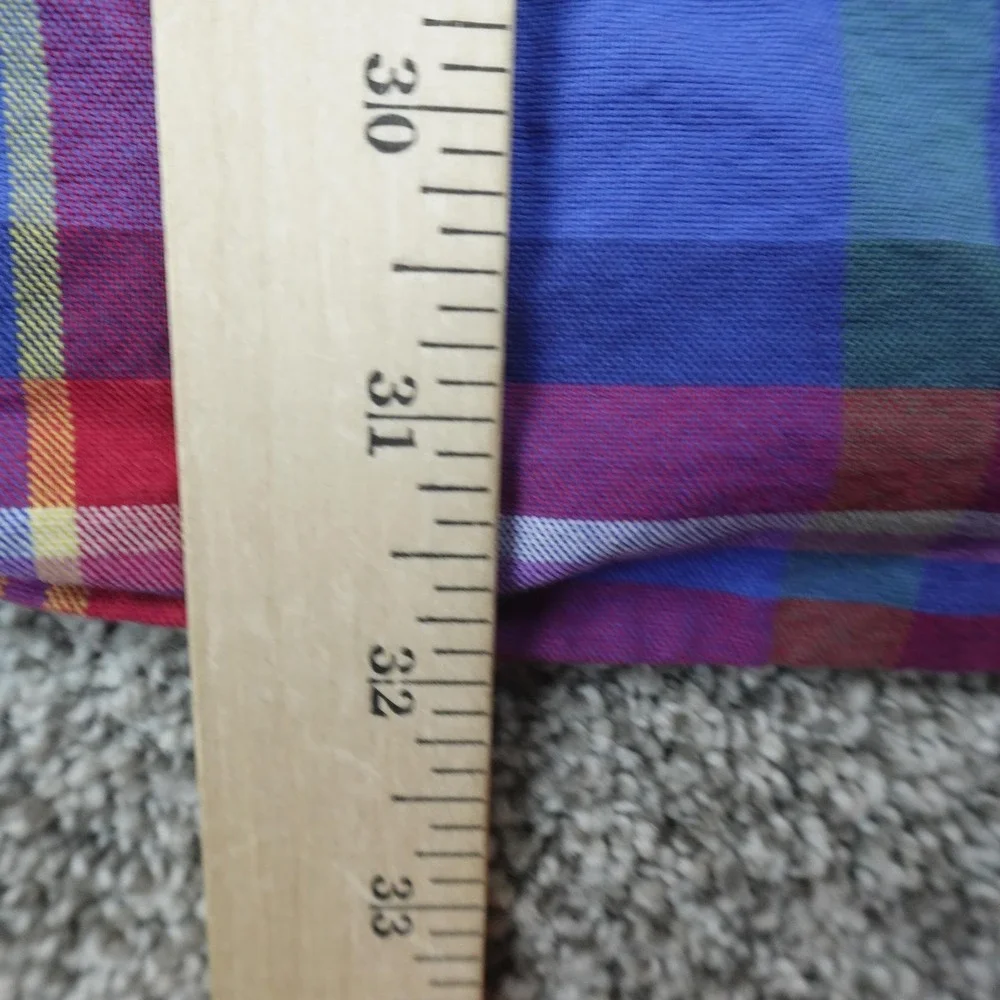 Polo Ralph Lauren Shirt Mens 3XB Red Blue Plaid Short Sleeve Button Up Pony Logo